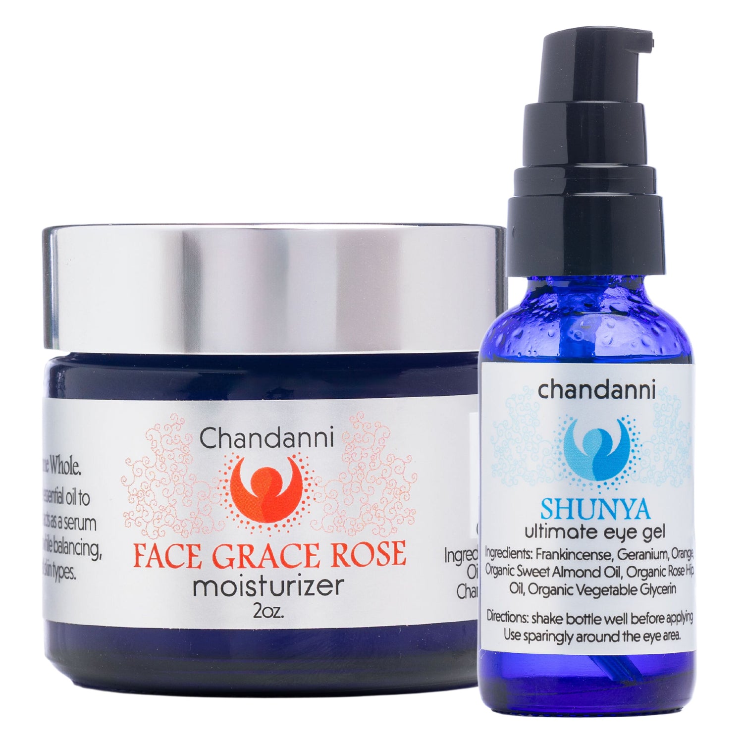 Shunya Eye Gel and Face Grace Rose Moisturizer Bundle